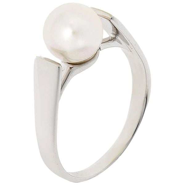 Majorica Nuada 7mm white pearl ring size 15