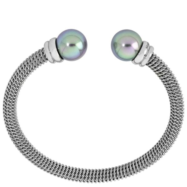 Majorica 13303.03.0.000.010.1 12mm steel rigid bracelet