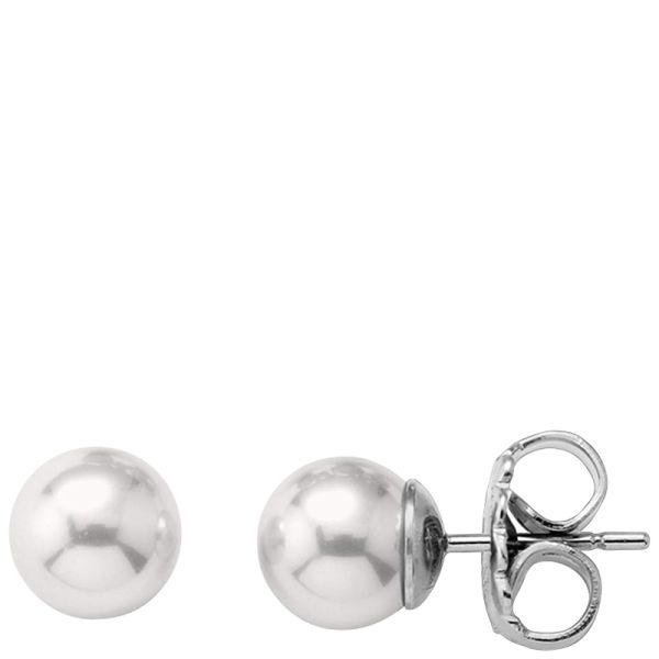 Majorica Basic sterling silver and 5mm Majorica pearl earring