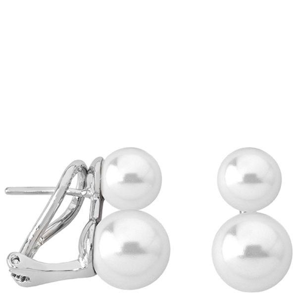 Majorica Real beauty Colection Earrings Jour silver, 7 mm white round pearl