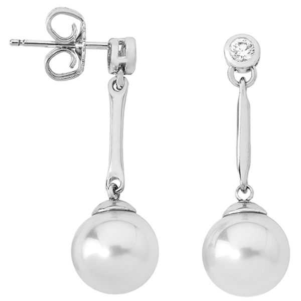 Majorica Fine Colection Earrings Meissa silver, 10 mm white round pearl