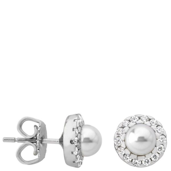 Majorica Fine Colection Earrings Cometa silver, 5 mm white round pearl