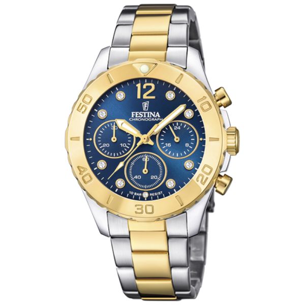 Festina F20604/3 chrono ladies stainless steel bracelet