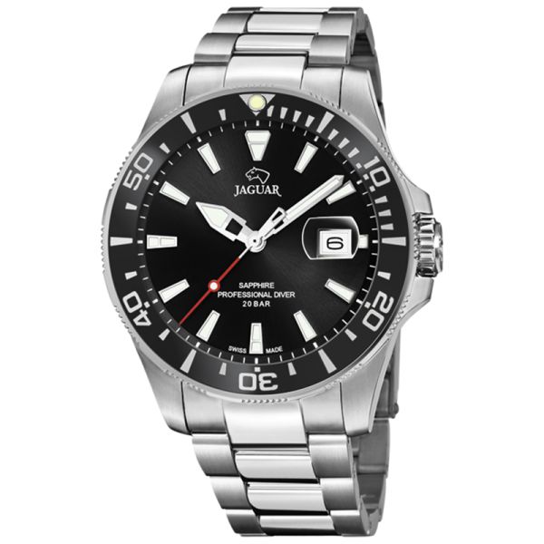 Jaguar J860/D three hands with date stainless steel bracelet