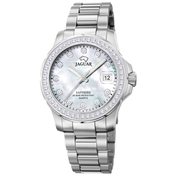 Jaguar J892/1 three hands with date stainless steel bracelet