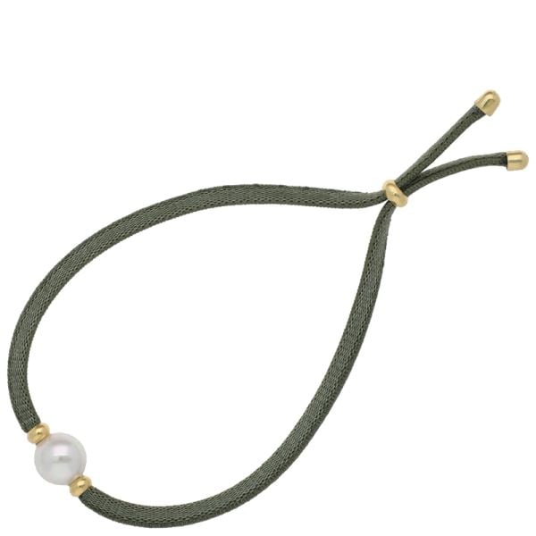 Majorica Sifnos 16716.01.1.B20.000.1 bracelet with 8 mm white pearl olive green bracelet