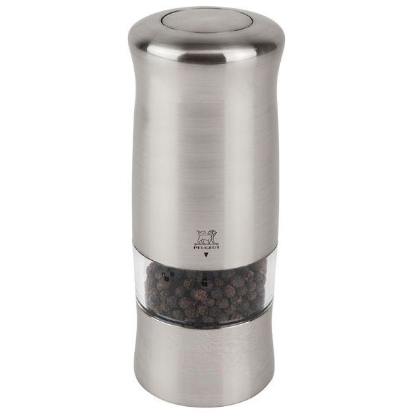 Peugeot Zeli electric pepper mill brushed stainless steel 14 cm ABS
