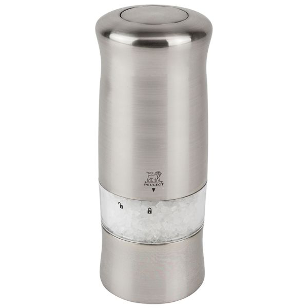Peugeot Zeli electric salt mill brushed stainless steel 14 cm ABS
