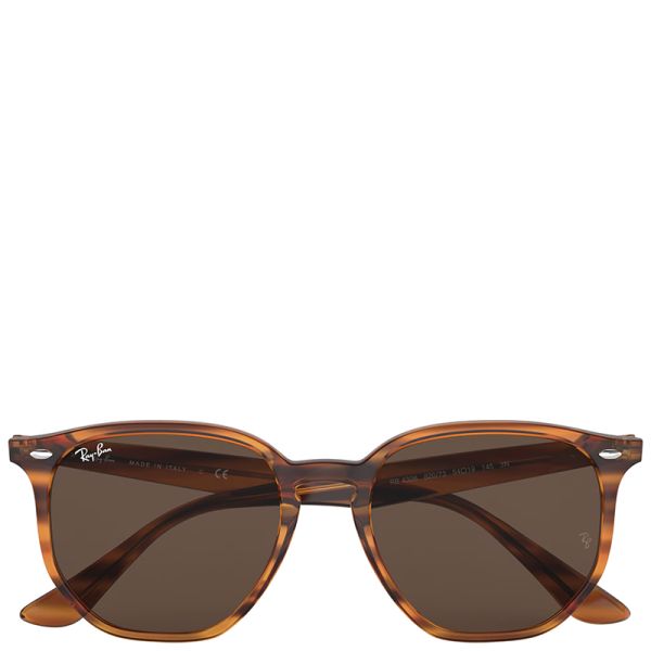 Ray-Ban RB4306 striped red havana frame brown lenses 54-19 sunglasses