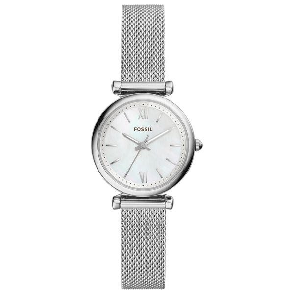 Fossil Carlie Mini ES4432 White Steel strap women's watch