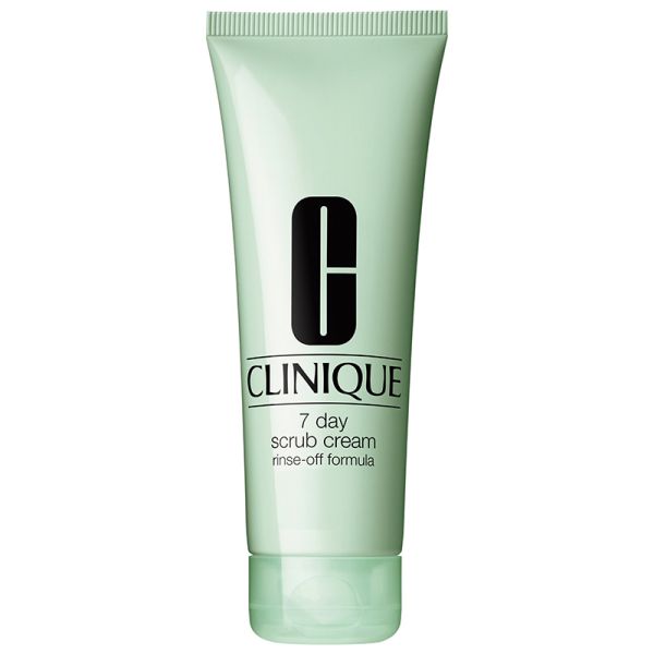 Clinique 7 day scrub cream rinse-off formula, face exfoliate all skin type 100 ml