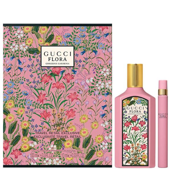 Gucci Flora set, eau de parfum spray 100 ml + travel spray 10 ml