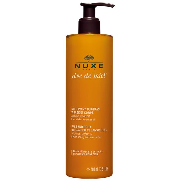 Nuxe Rêve de miel ultra rich cleansing gel pump bottle 400 ml