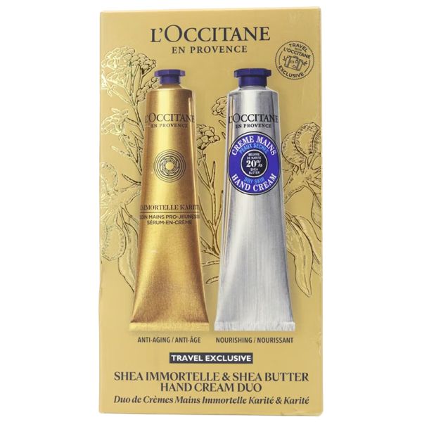 L'Occitane Shea Hand Cream Duo set: Shea Immortelle cream 75 ml + Shea Butter cream 75 ml