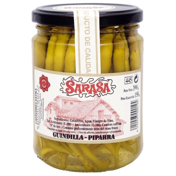 Basque chilli peppers in vinegar Piparras Sarasa 150 g jar