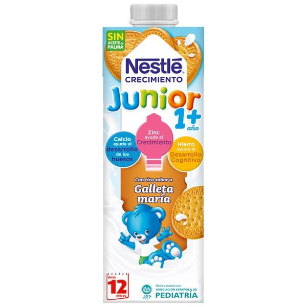 Follow-on milk Nestlé Junior growth 1+ Biscuit from 1 year old 1 l carton