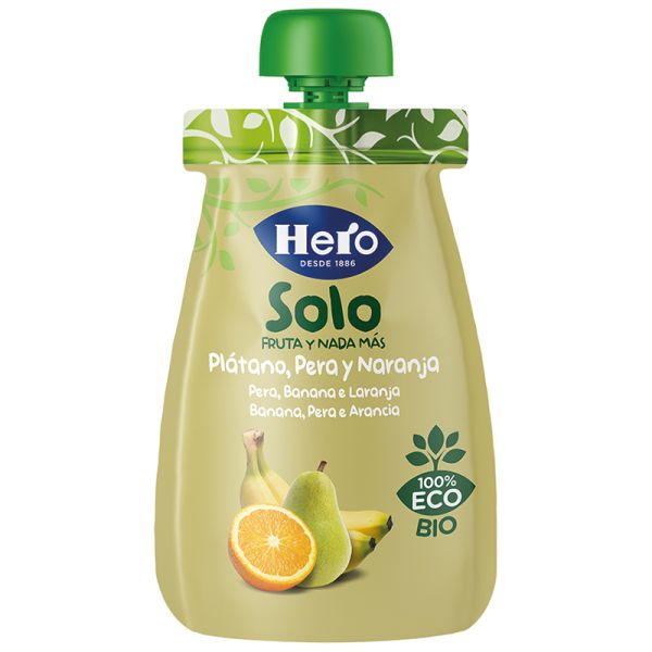 Sachet of banana, pear and orange Hero Baby 100 g