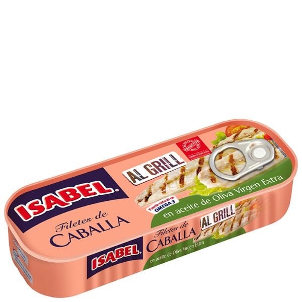 Grilled mackerel fillets in extra virgin olive oil Isabel 85 g tin
