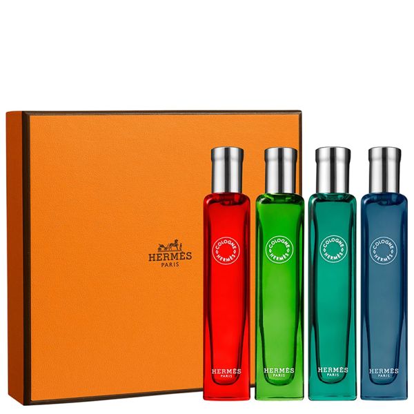 Hermès Colognes set: Eau de Basilic Pourpre 15ml / Eau de Rhubarbe Écarlate 15 ml / Eau d'Orange Verte 15 ml / Eau de Citron Noir 15 ml