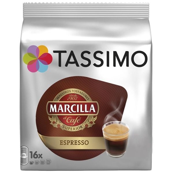 Espresso coffee capsules Marcilla tassimo system 16 units