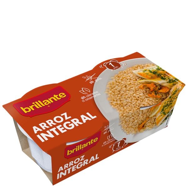 Brown rice Brillante Minute 2x125 g bowl
