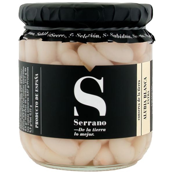 Cooked white beans Conservas Serrano 345 g jar