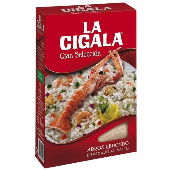 Round rice La Cigala extra vacuum package 1 kg