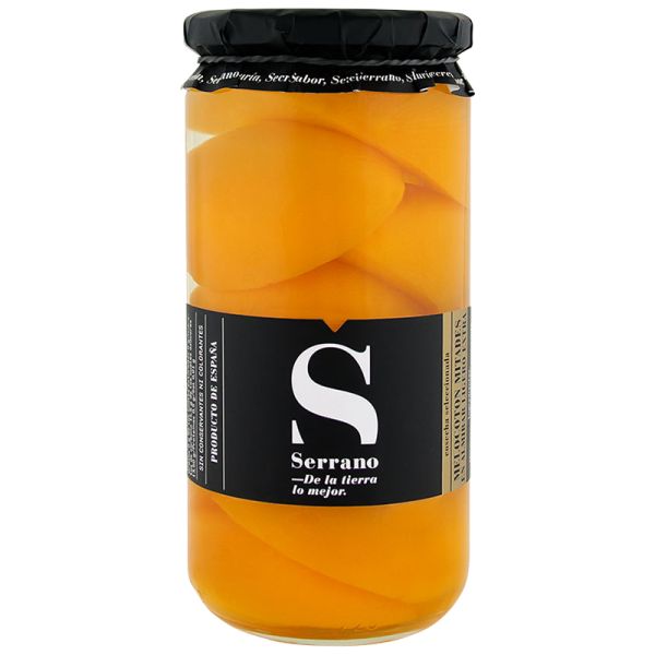 Peach halves in syrup Conservas Serrano 6-8 pieces 700 g jar