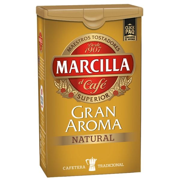 Natural roast Ground Coffee Marcilla great aroma 250 g package