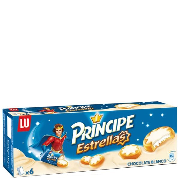 Cookies with White Chocolate Principe stars 225 g box