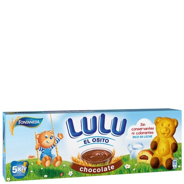 Cakes stuffed with chocolate Osito Lulu Fontaneda 150 g box