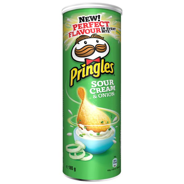 Chips Pringles Sour Cream & Onion flavour 165 g canister