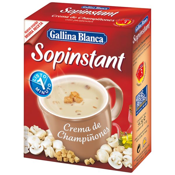 Mushroom soup with croutons Sopinstant Gallina Blanca 3 sachets 57 g