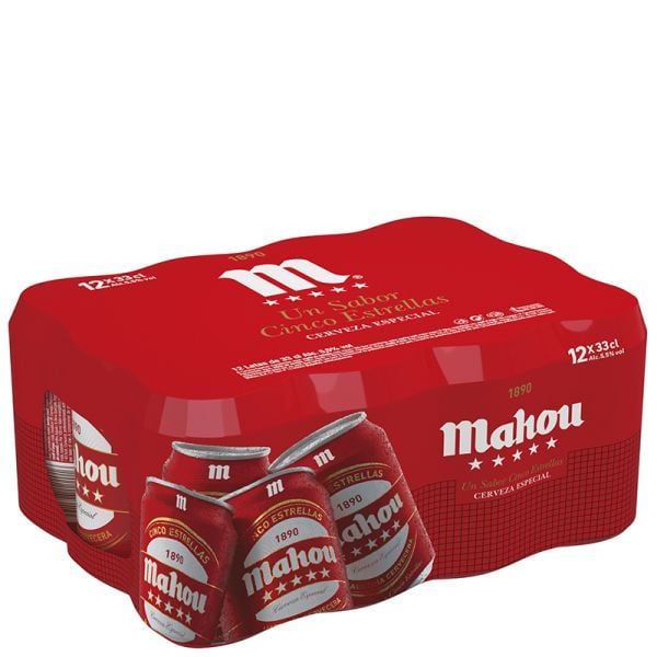 Beer Mahou 5 Stars 33 cl can