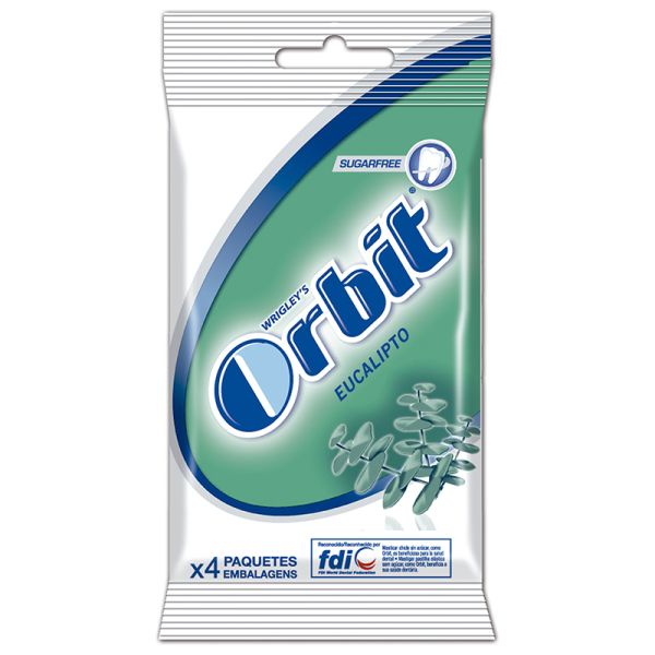 Sugarless eucalyptus chewing gum Orbit dragees 4x10 units