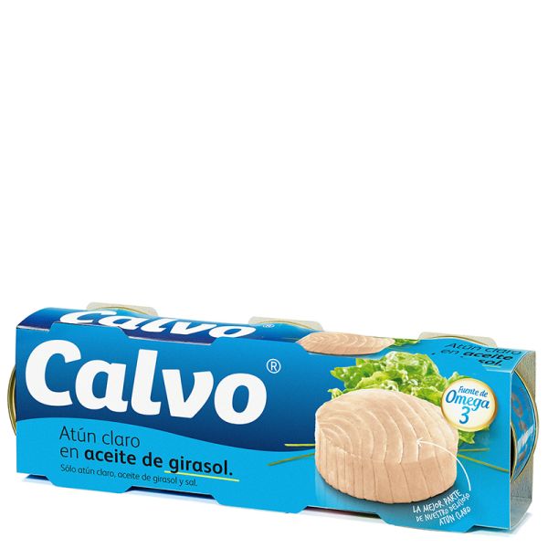 Yellowfin tuna in sunflower oil Calvo pack 3x53 g tin