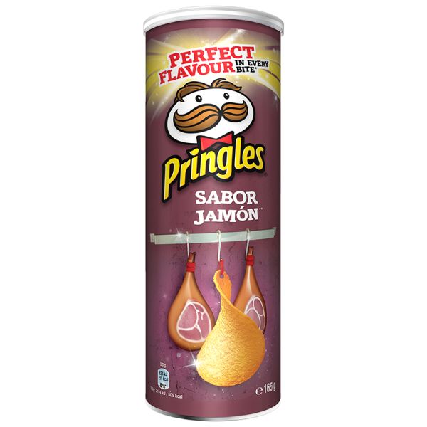 Chips Pringles ham flavor 165 g canister