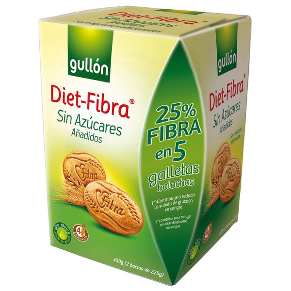 Diet biscuits fiber Gullón with no added sugars 500 g box