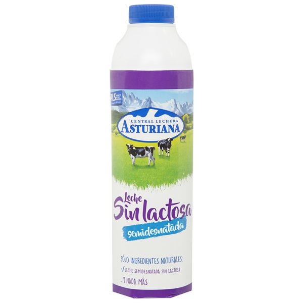 Lactose-free milk enriched with calcium Central Lechera Asturiana 1 liter bottle