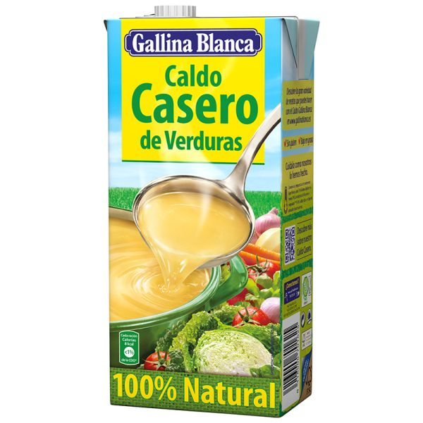Homemade vegetable broth Gallina Blanca 100% natural 1 l brik