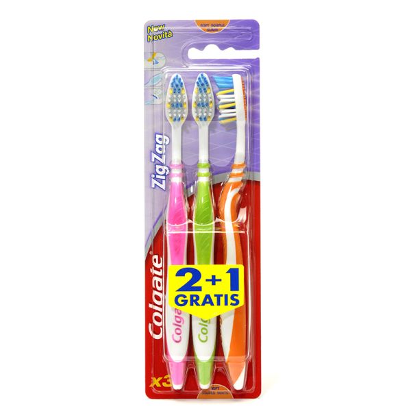 Colgate soft zig-zag toothbrush 2 units