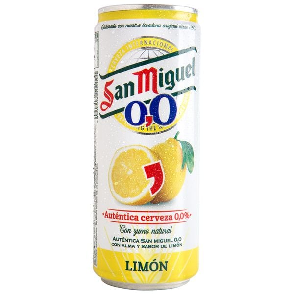 Alcohol-free beer with lemon San Miguel 0,0 Lemon 33 cl can