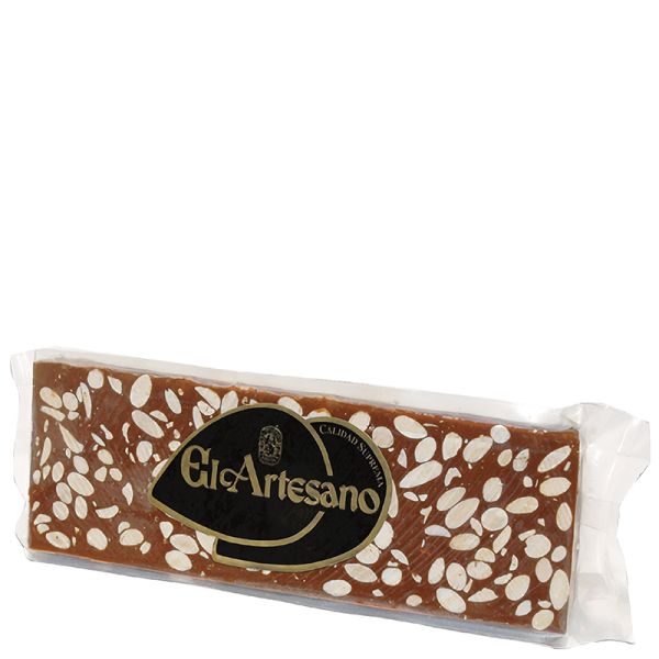 Chocolate with almonds nougat El Artesano supreme quality 250 g tablet bag