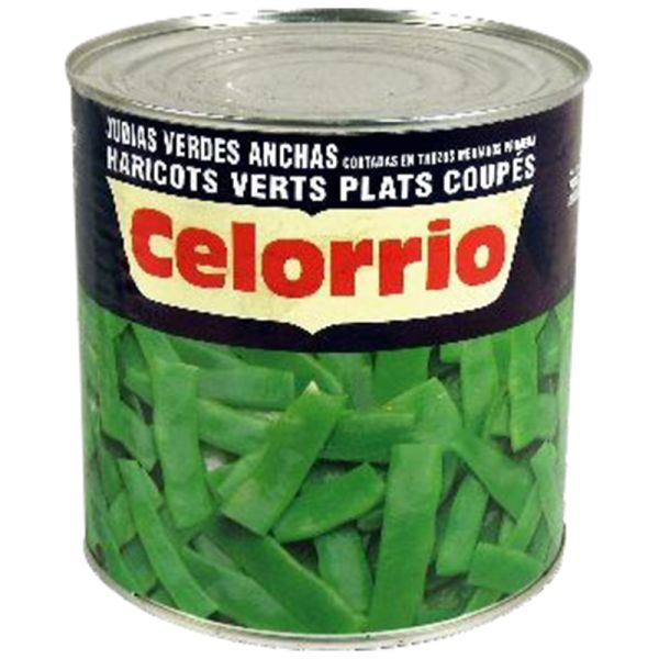 Flat green beans Celorrio 1,33 kg tin