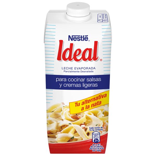 Evaporated milk for sauces and creams Ideal Nestlé 525 g brik