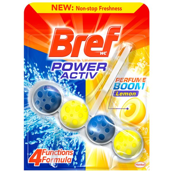 Toilet cleaner Bref lemon active power unit