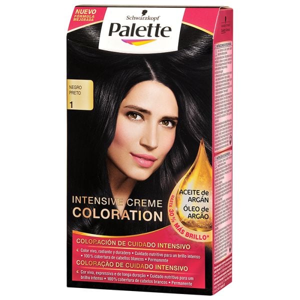 Tint color palette intense black cream Schwarzkopf 1