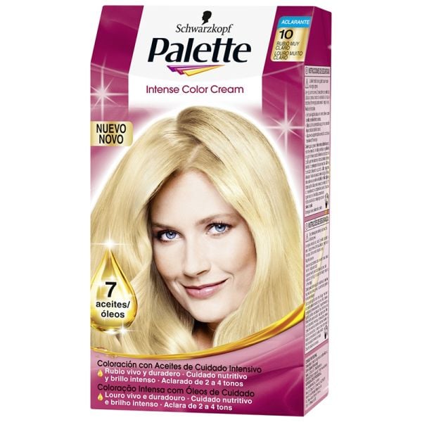 Very light blonde haircolor color palette intense cream 10 Schwarzkopf