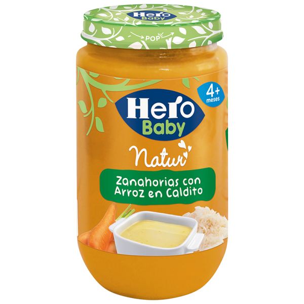 Jar of carrots and rice in broth Hero Baby 235 g