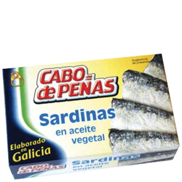 Sardines in vegetable oil Cabo de Peñas 84 g tin
